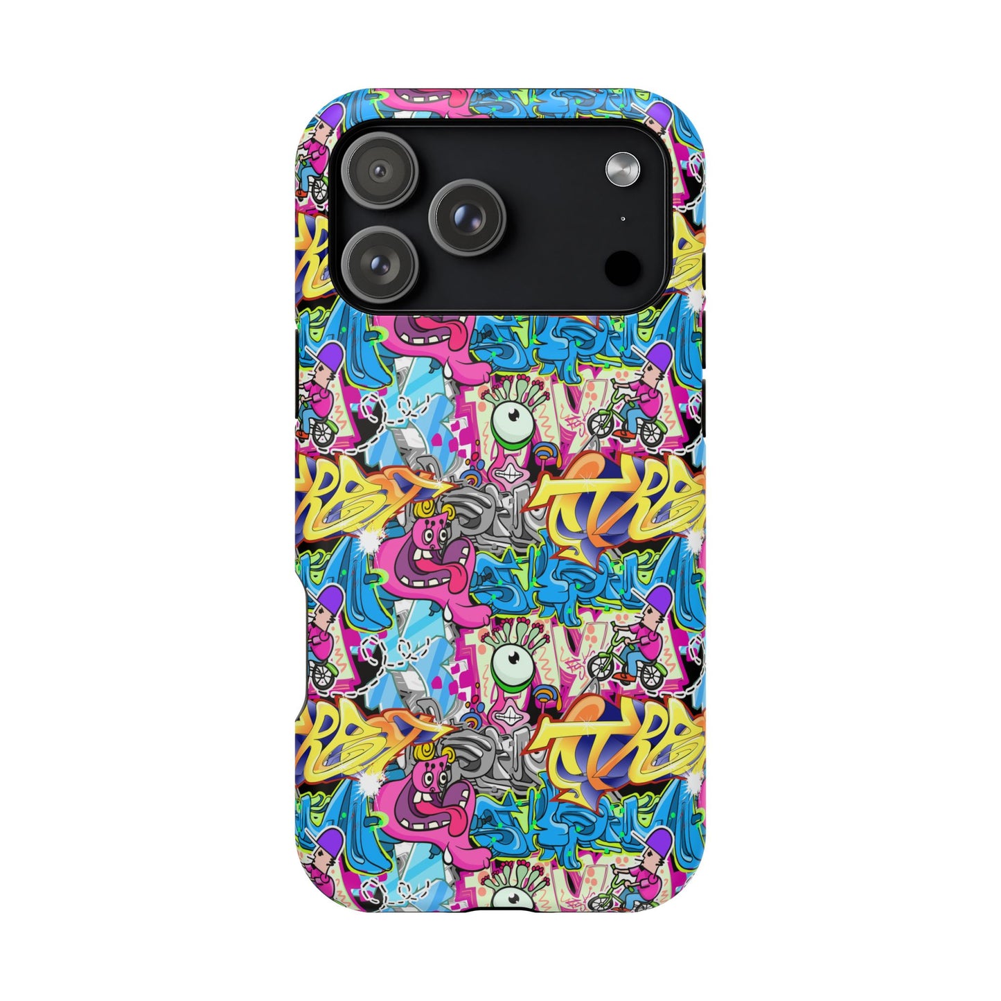 Coque de téléphone magnétique Graffiti Collage — Housse protectrice résistante aux chocs