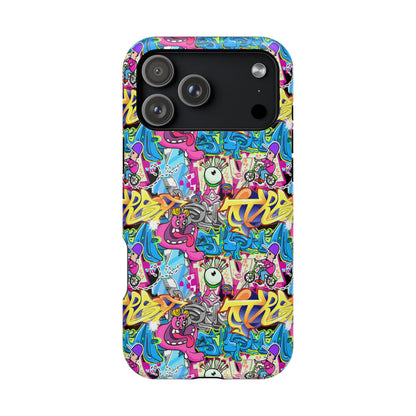 Coque de téléphone magnétique Graffiti Collage — Housse protectrice résistante aux chocs