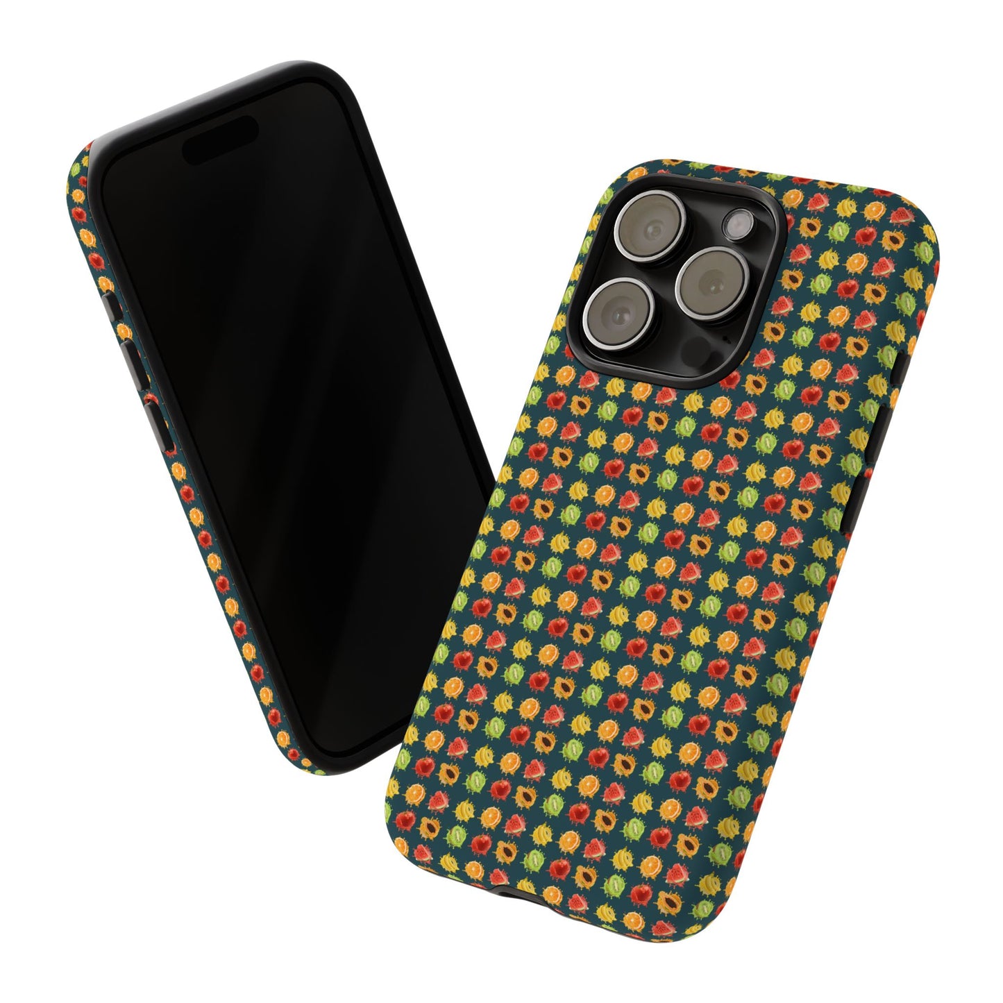 Floral Dot Tough Phone Case — Retro Pattern Protective Phone Cover