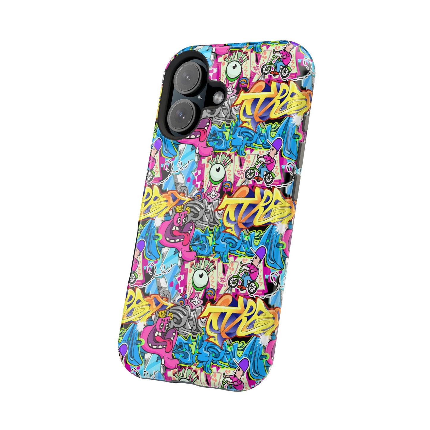 Coque de téléphone magnétique Graffiti Collage — Housse protectrice résistante aux chocs