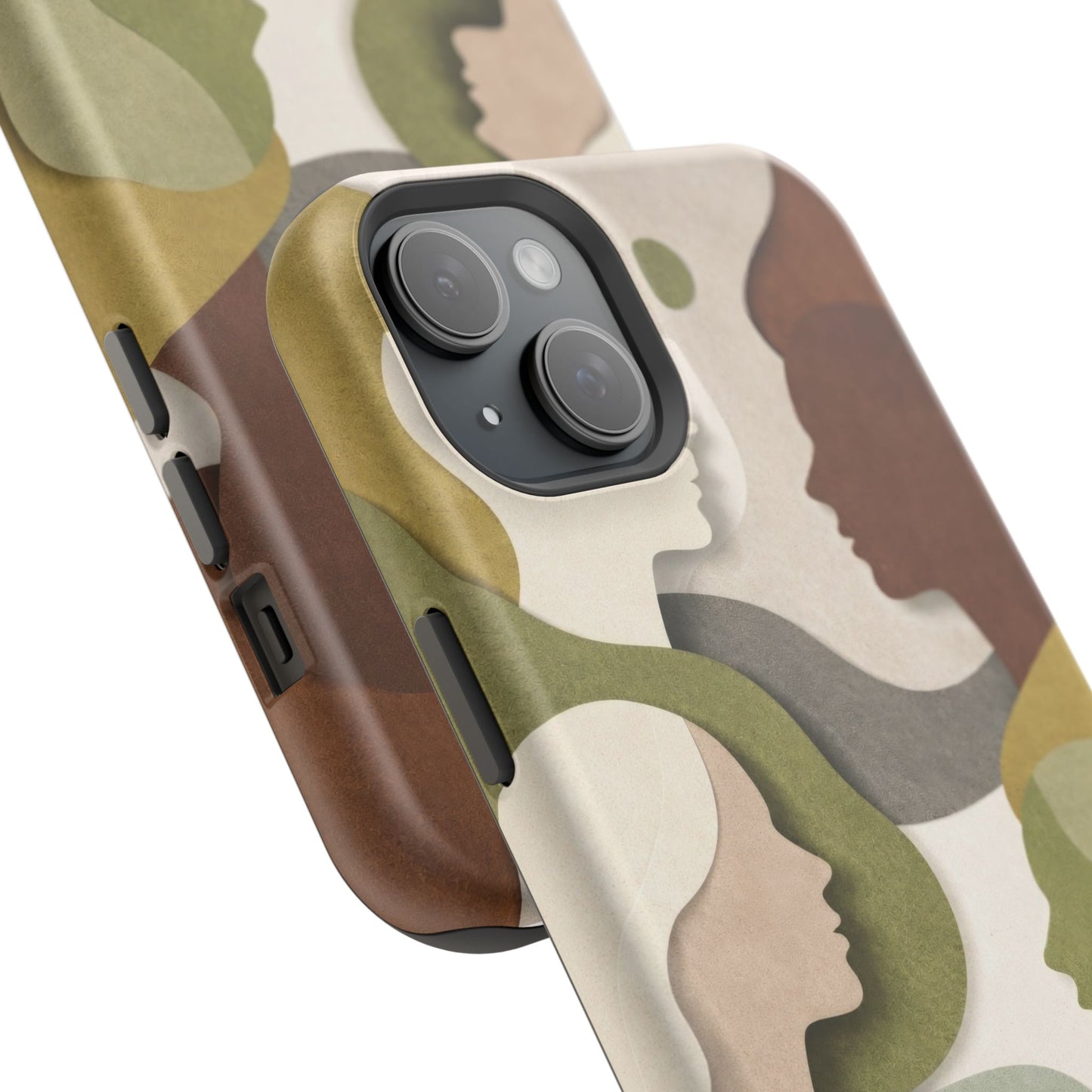 Coque de téléphone — Silhouettes multiculturelles abstraites magnétique et résistante aux chocs