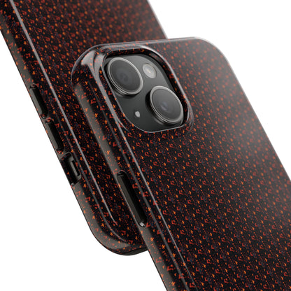 Coque de téléphone renforcée – Housse de protection robuste noire avec éclats rouges