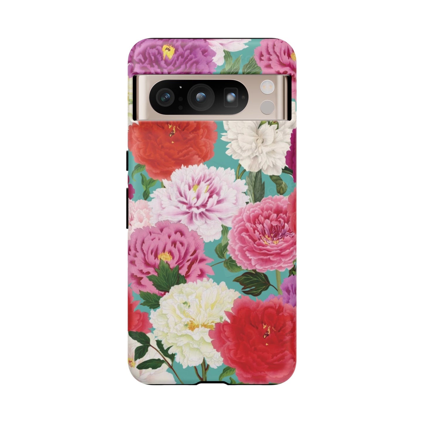 Coque de téléphone renforcée Floral Peony — Housse botanique protectrice pour iPhone