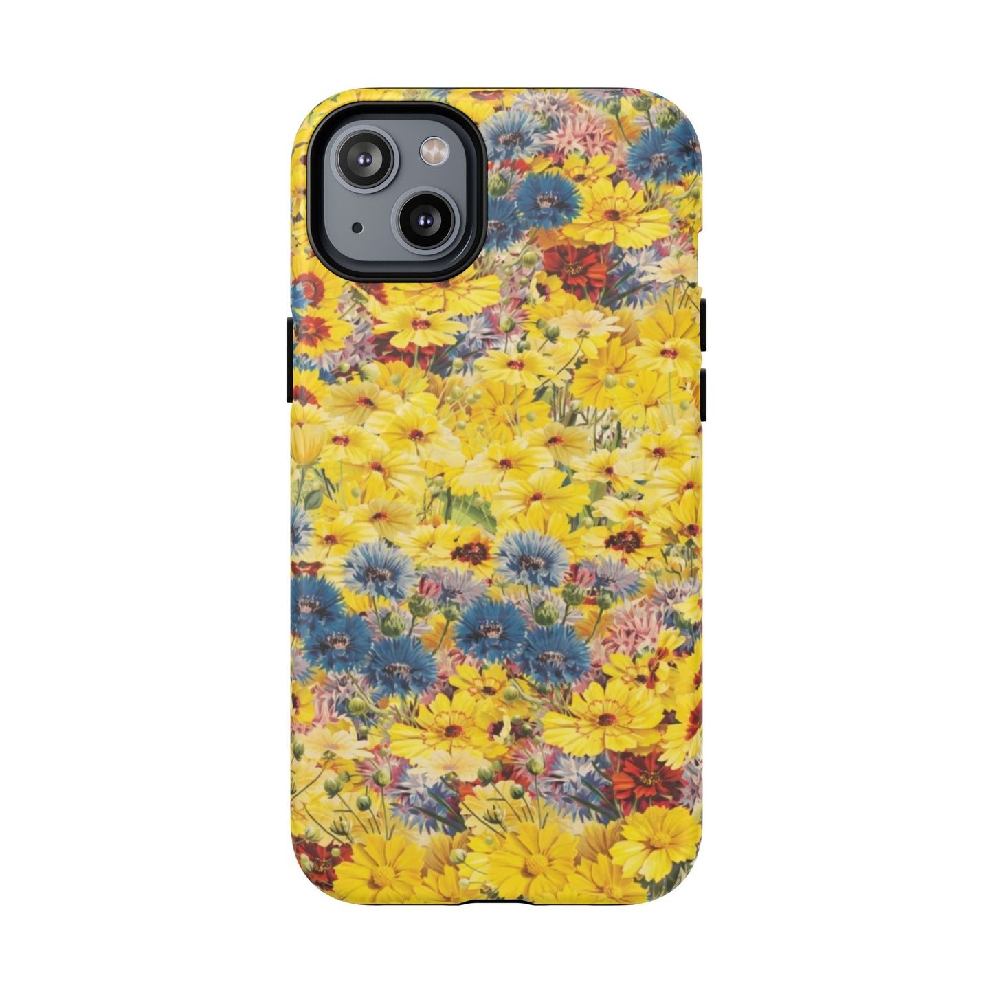 Coque de téléphone magnétique renforcée Floral Yellow Wildflower — Housse magnétique durable à fixation Snap