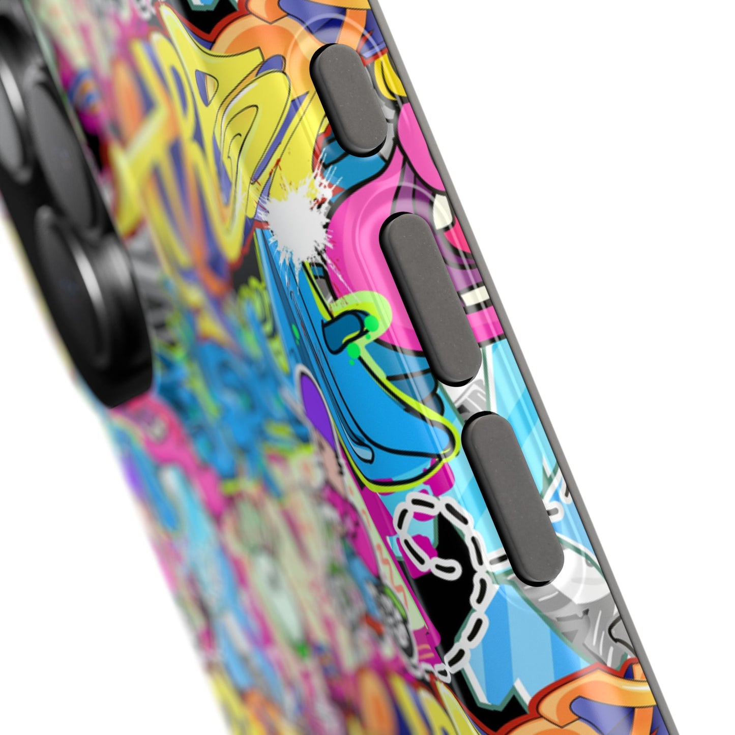 Coque de téléphone magnétique Graffiti Collage — Housse protectrice résistante aux chocs