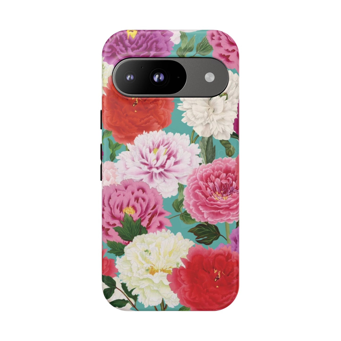 Coque de téléphone renforcée Floral Peony — Housse botanique protectrice pour iPhone