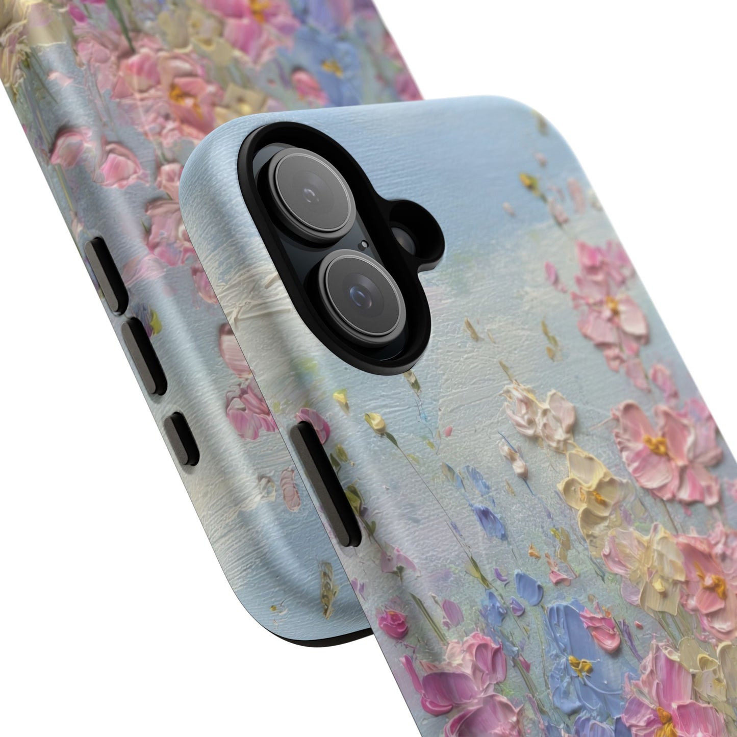 Coque de téléphone Floral Garden — Coque magnétique renforcée à fleurs texturées pastel