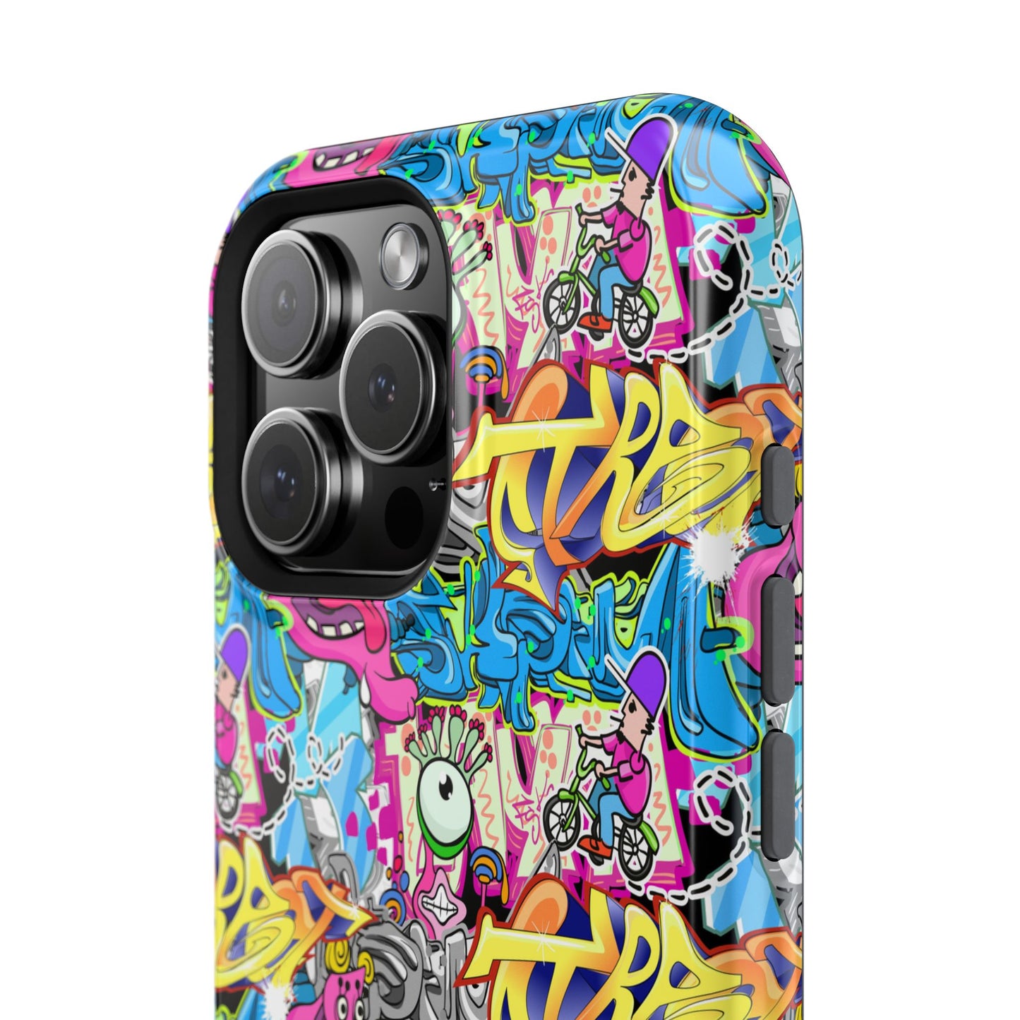 Coque de téléphone magnétique Graffiti Collage — Housse protectrice résistante aux chocs