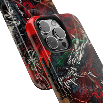 Coque de téléphone renforcée Dragon Rage — Housse protectrice iPhone style tatouage