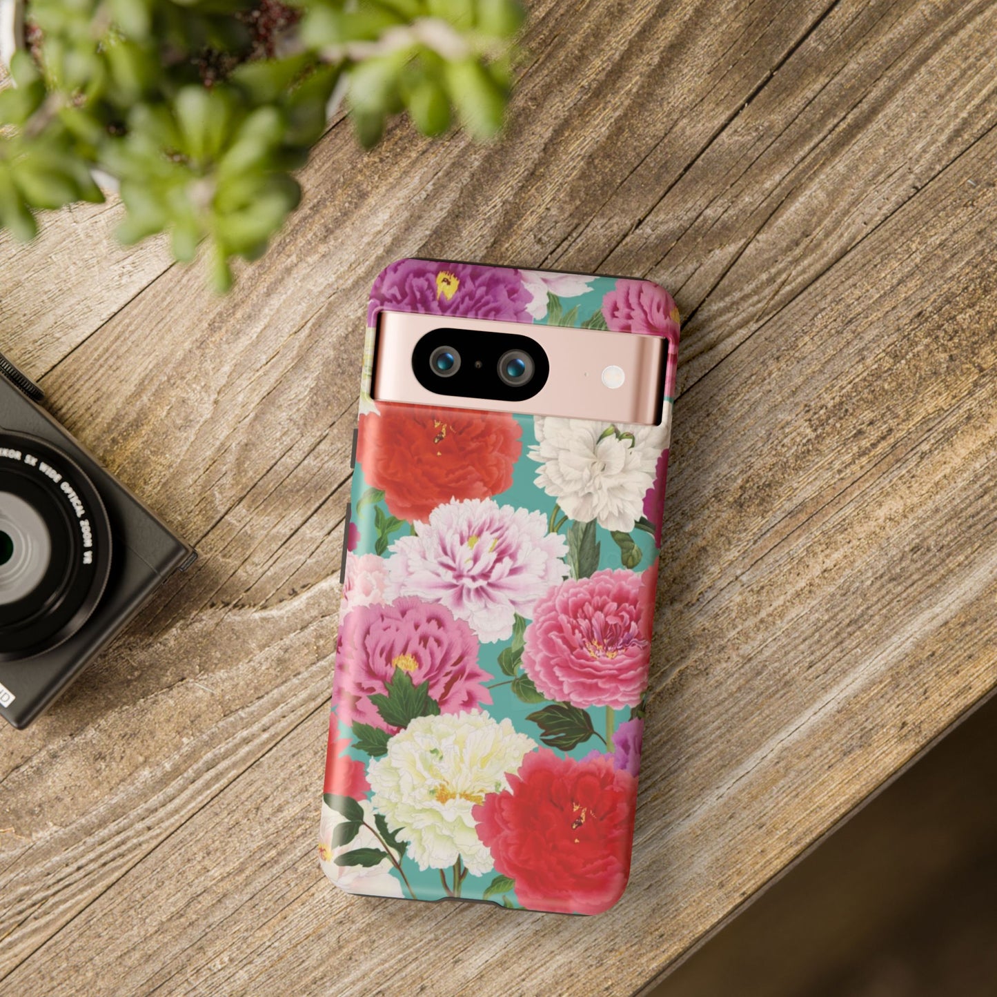 Coque de téléphone renforcée Floral Peony — Housse botanique protectrice pour iPhone