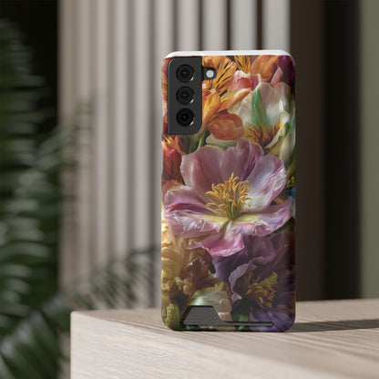 Coque de téléphone Floral Velvet Bloom avec porte-cartes