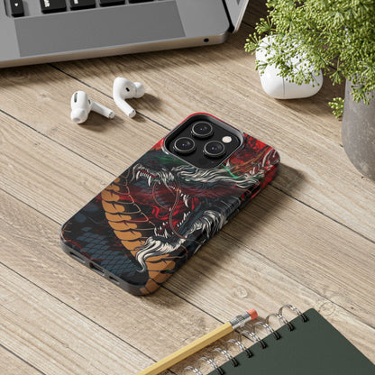 Coque de téléphone renforcée Dragon Rage — Housse protectrice iPhone style tatouage