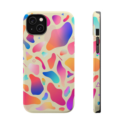 Coque de téléphone antichoc MagSafe — Motif abstrait coloré
