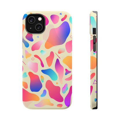 Coque de téléphone antichoc MagSafe — Motif abstrait coloré