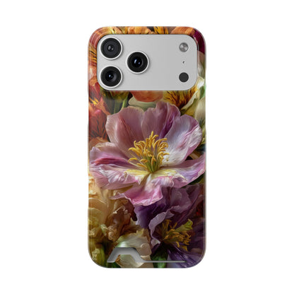 Coque de téléphone Floral Velvet Bloom avec porte-cartes