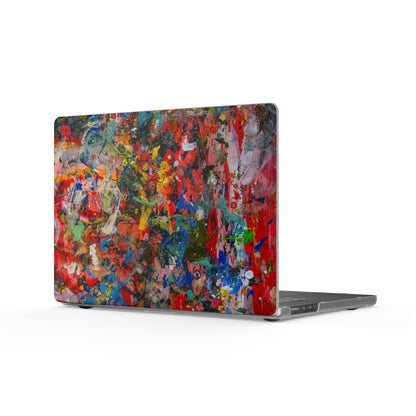 Coque Mate MacBook Éclaboussures Abstraites — Housse d’Ordinateur Portable Effet Peinture Vibrante