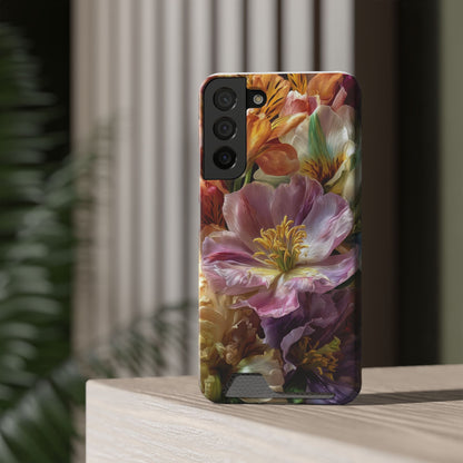 Coque de téléphone Floral Velvet Bloom avec porte-cartes