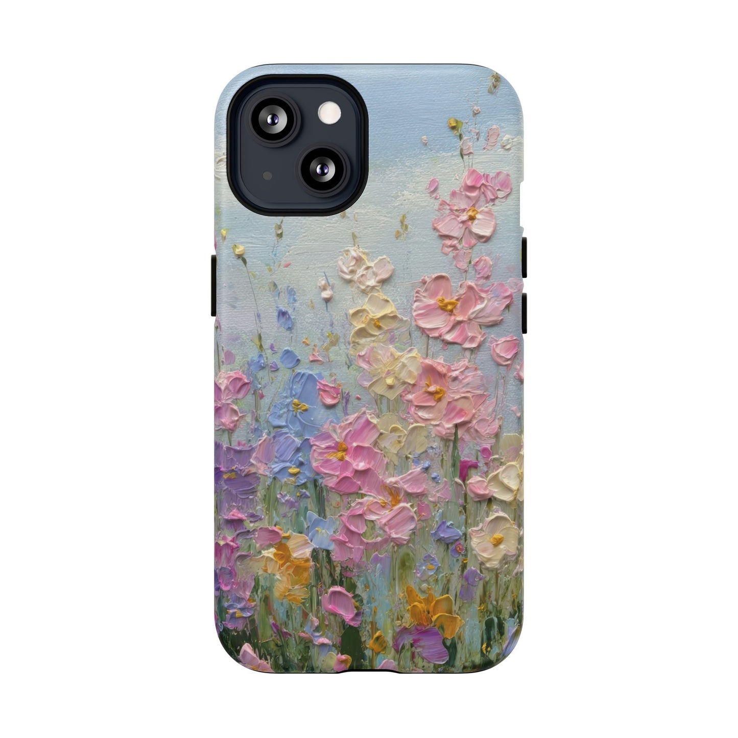 Coque de téléphone Floral Garden — Coque magnétique renforcée à fleurs texturées pastel