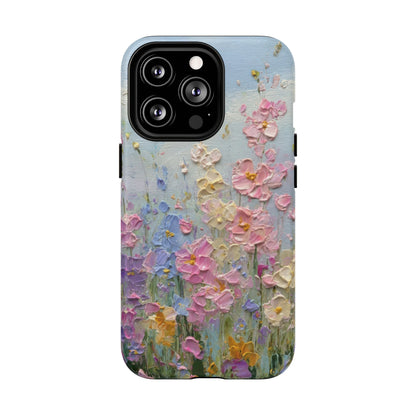 Coque de téléphone Floral Garden — Coque magnétique renforcée à fleurs texturées pastel