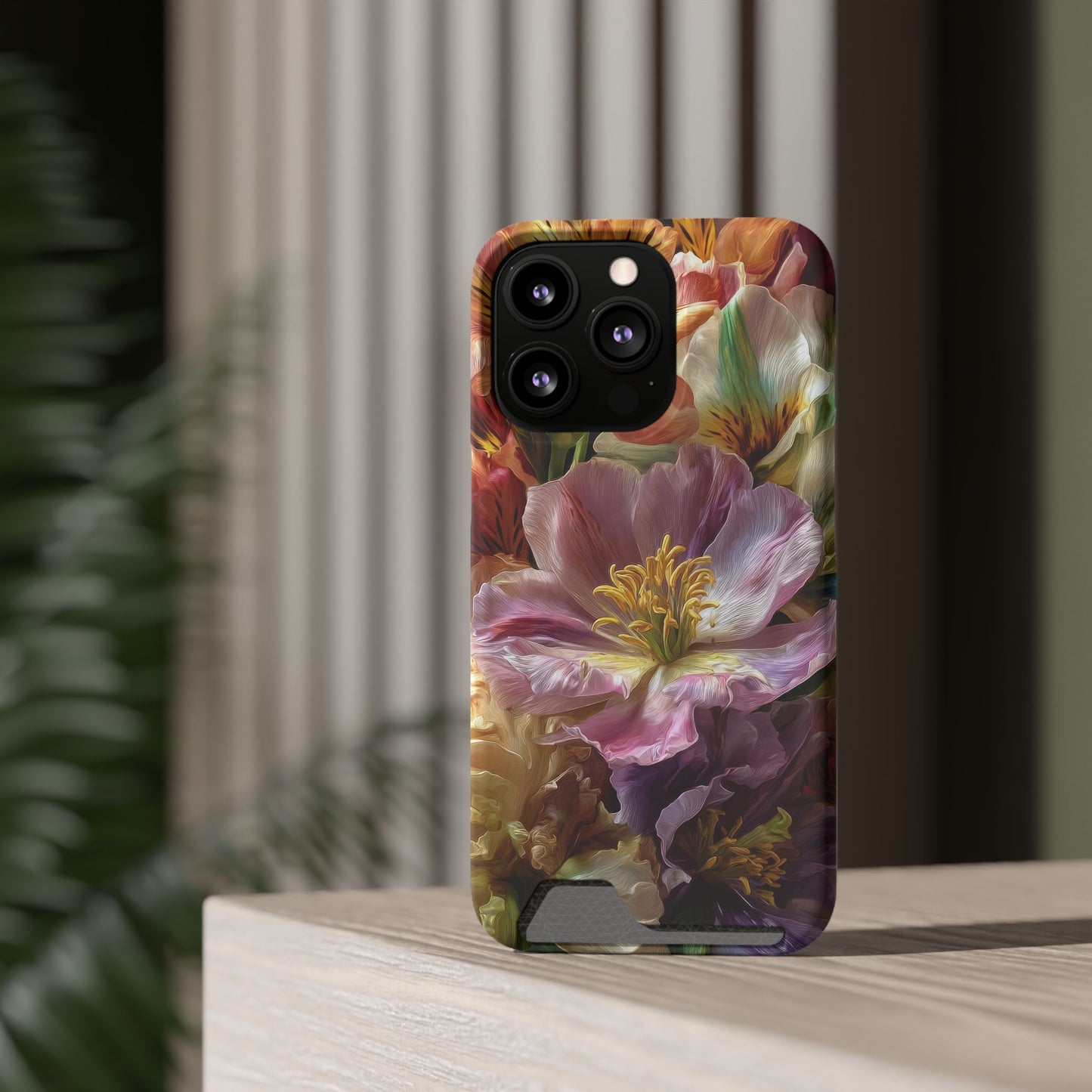 Coque de téléphone Floral Velvet Bloom avec porte-cartes