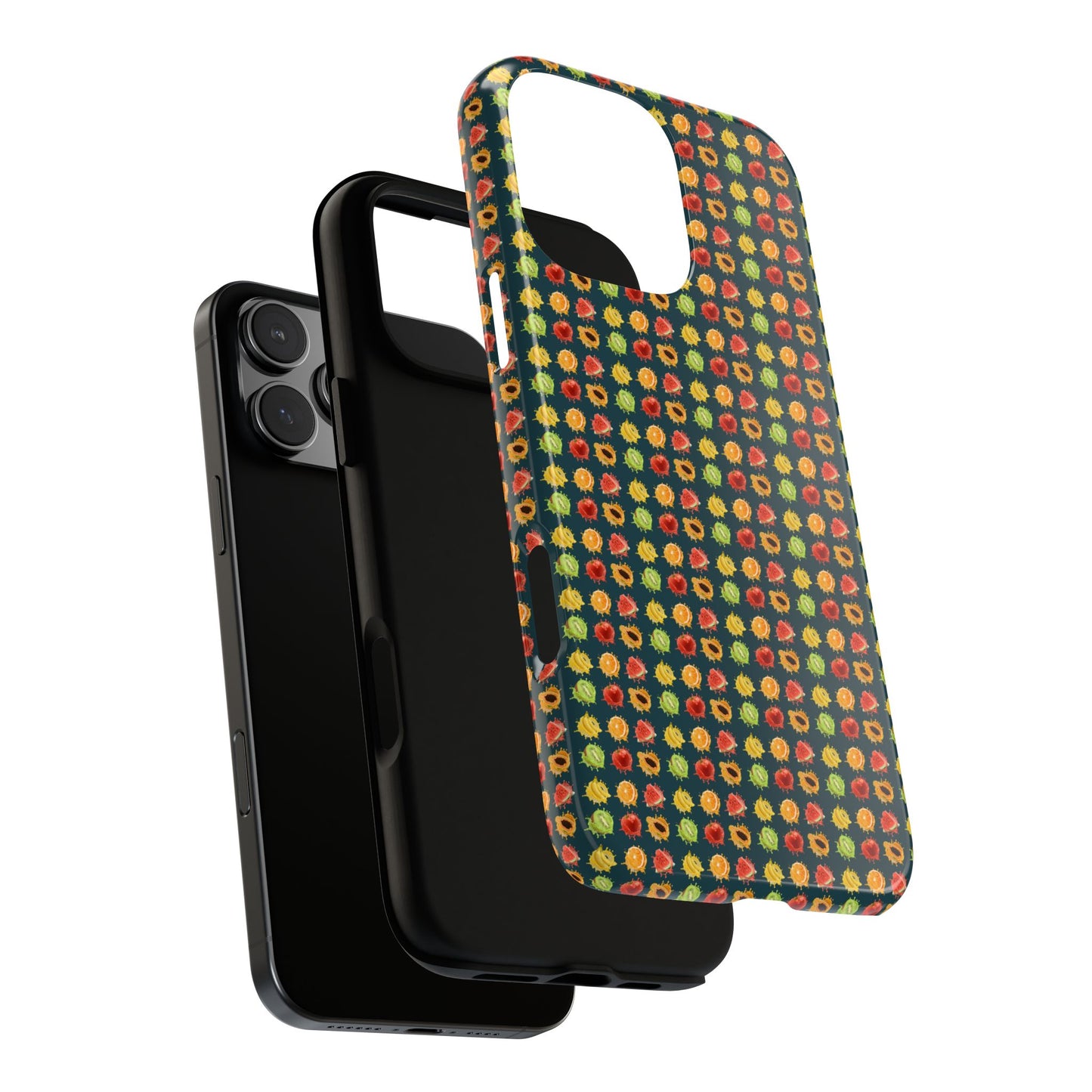 Floral Dot Tough Phone Case — Retro Pattern Protective Phone Cover
