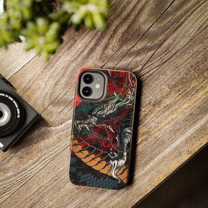 Coque de téléphone renforcée Dragon Rage — Housse protectrice iPhone style tatouage
