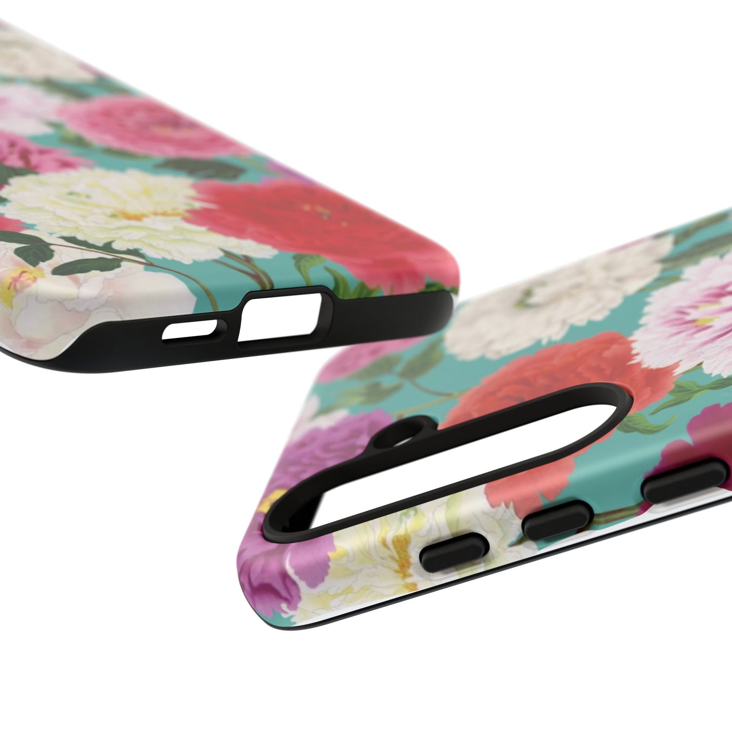 Coque de téléphone renforcée Floral Peony — Housse botanique protectrice pour iPhone