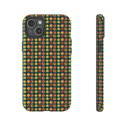 Floral Dot Tough Phone Case — Retro Pattern Protective Phone Cover