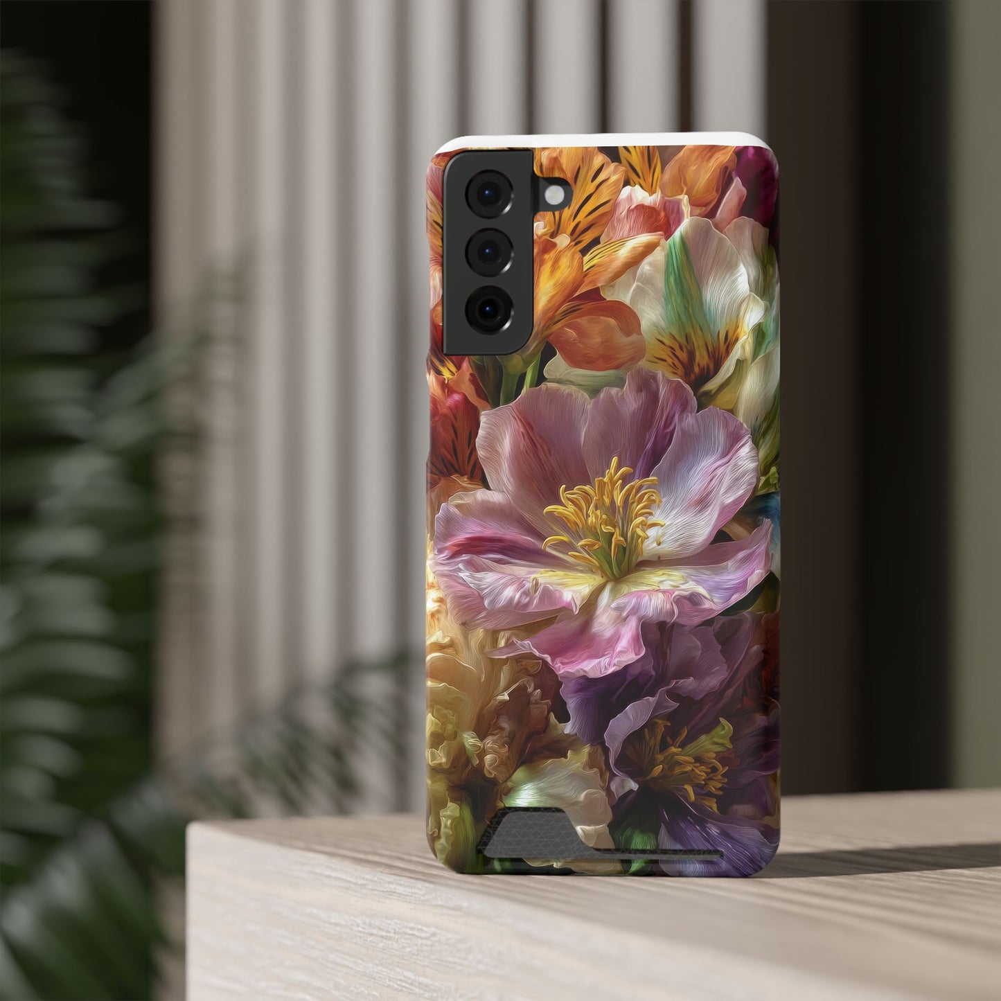 Coque de téléphone Floral Velvet Bloom avec porte-cartes