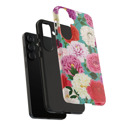 Coque de téléphone renforcée Floral Peony — Housse botanique protectrice pour iPhone