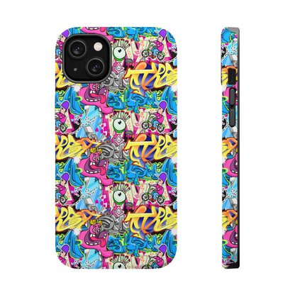 Coque de téléphone magnétique Graffiti Collage — Housse protectrice résistante aux chocs