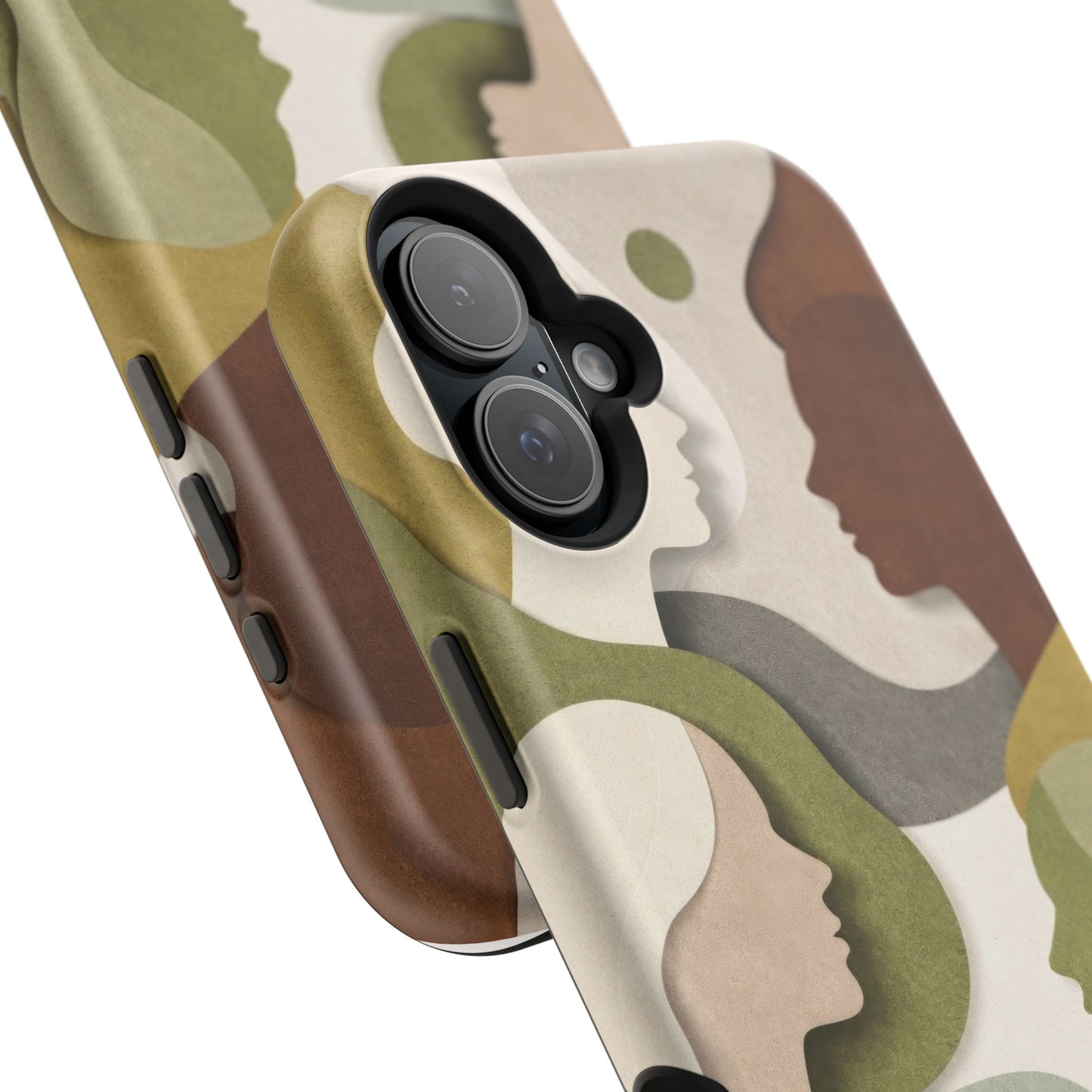 Coque de téléphone — Silhouettes multiculturelles abstraites magnétique et résistante aux chocs