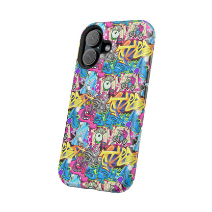 Coque de téléphone magnétique Graffiti Collage — Housse protectrice résistante aux chocs