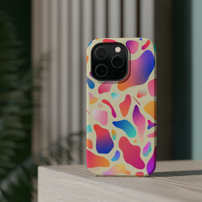 Coque de téléphone antichoc MagSafe — Motif abstrait coloré