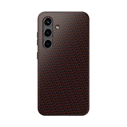 Coque de téléphone renforcée – Housse de protection robuste noire avec éclats rouges