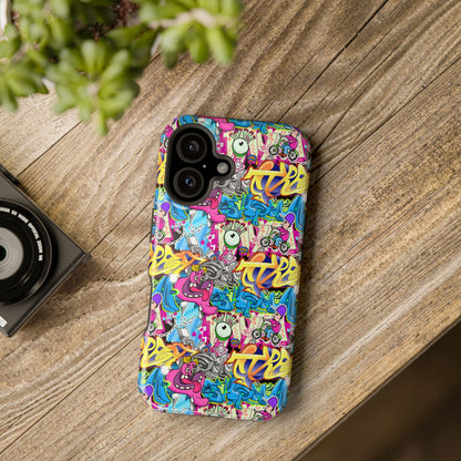 Coque de téléphone magnétique Graffiti Collage — Housse protectrice résistante aux chocs