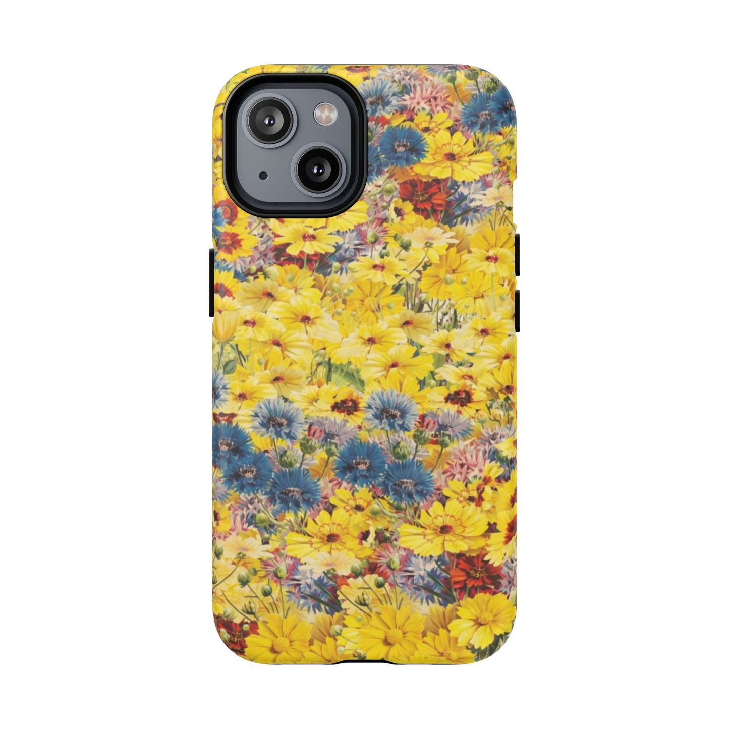 Coque de téléphone magnétique renforcée Floral Yellow Wildflower — Housse magnétique durable à fixation Snap