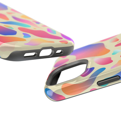 Coque de téléphone antichoc MagSafe — Motif abstrait coloré