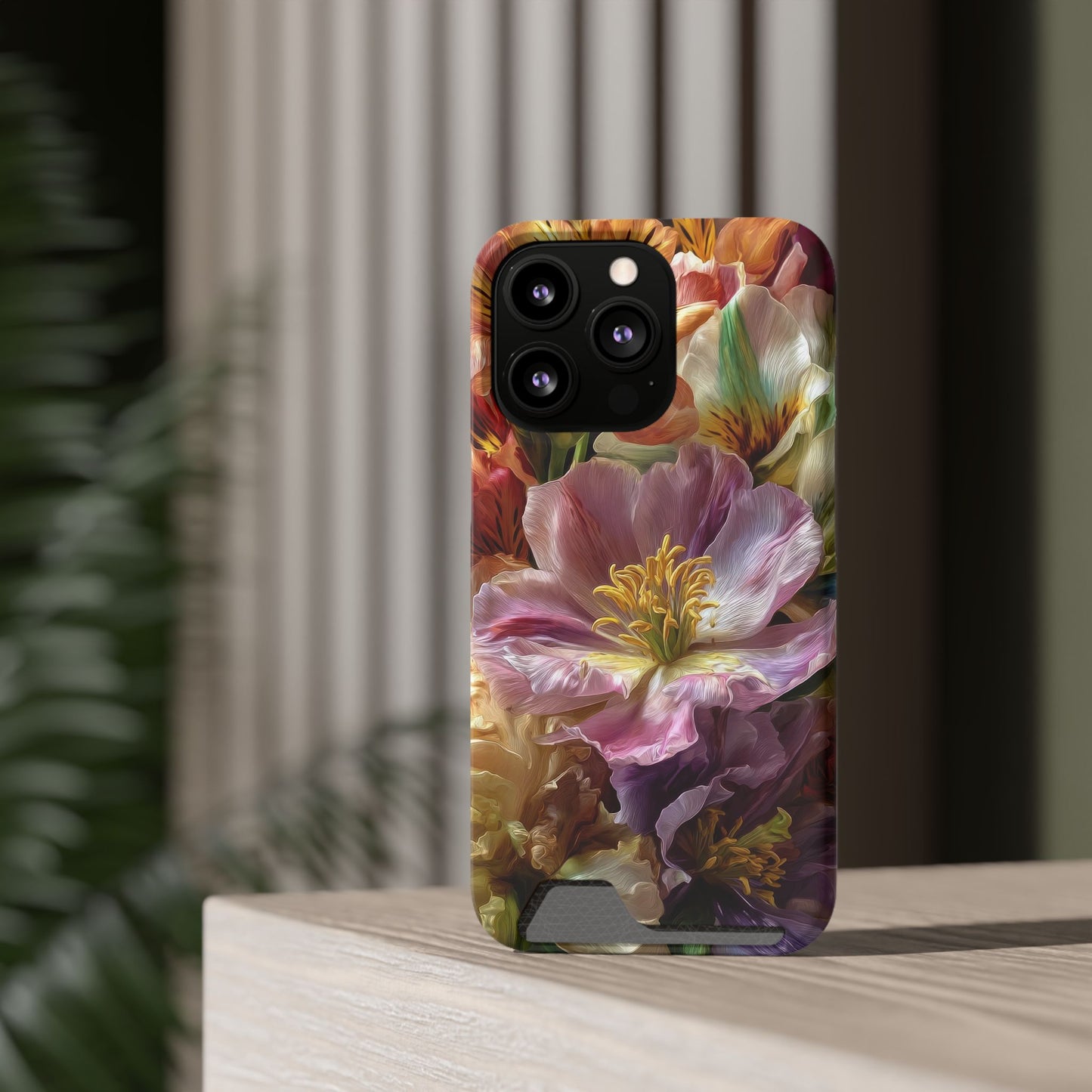 Coque de téléphone Floral Velvet Bloom avec porte-cartes