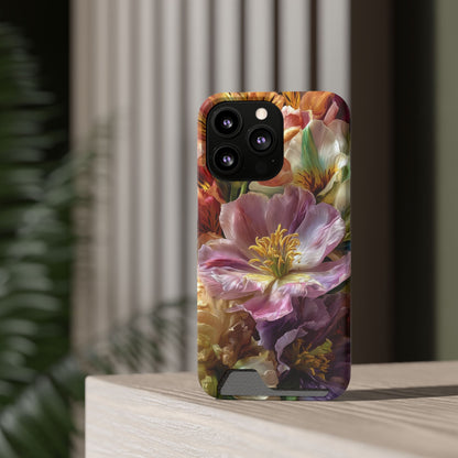 Coque de téléphone Floral Velvet Bloom avec porte-cartes