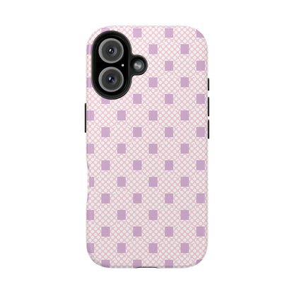 Coque de téléphone renforcée Pastel Lavender Check