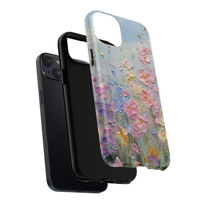 Coque de téléphone Floral Garden — Coque magnétique renforcée à fleurs texturées pastel