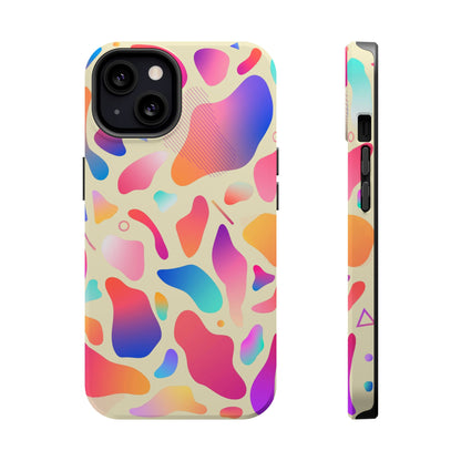 Coque de téléphone antichoc MagSafe — Motif abstrait coloré