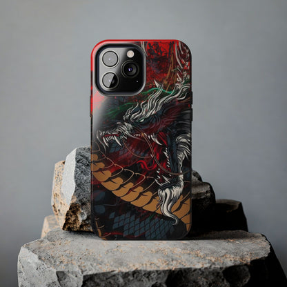Coque de téléphone renforcée Dragon Rage — Housse protectrice iPhone style tatouage