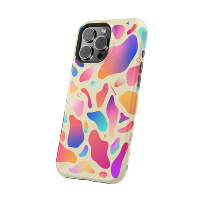 Coque de téléphone antichoc MagSafe — Motif abstrait coloré