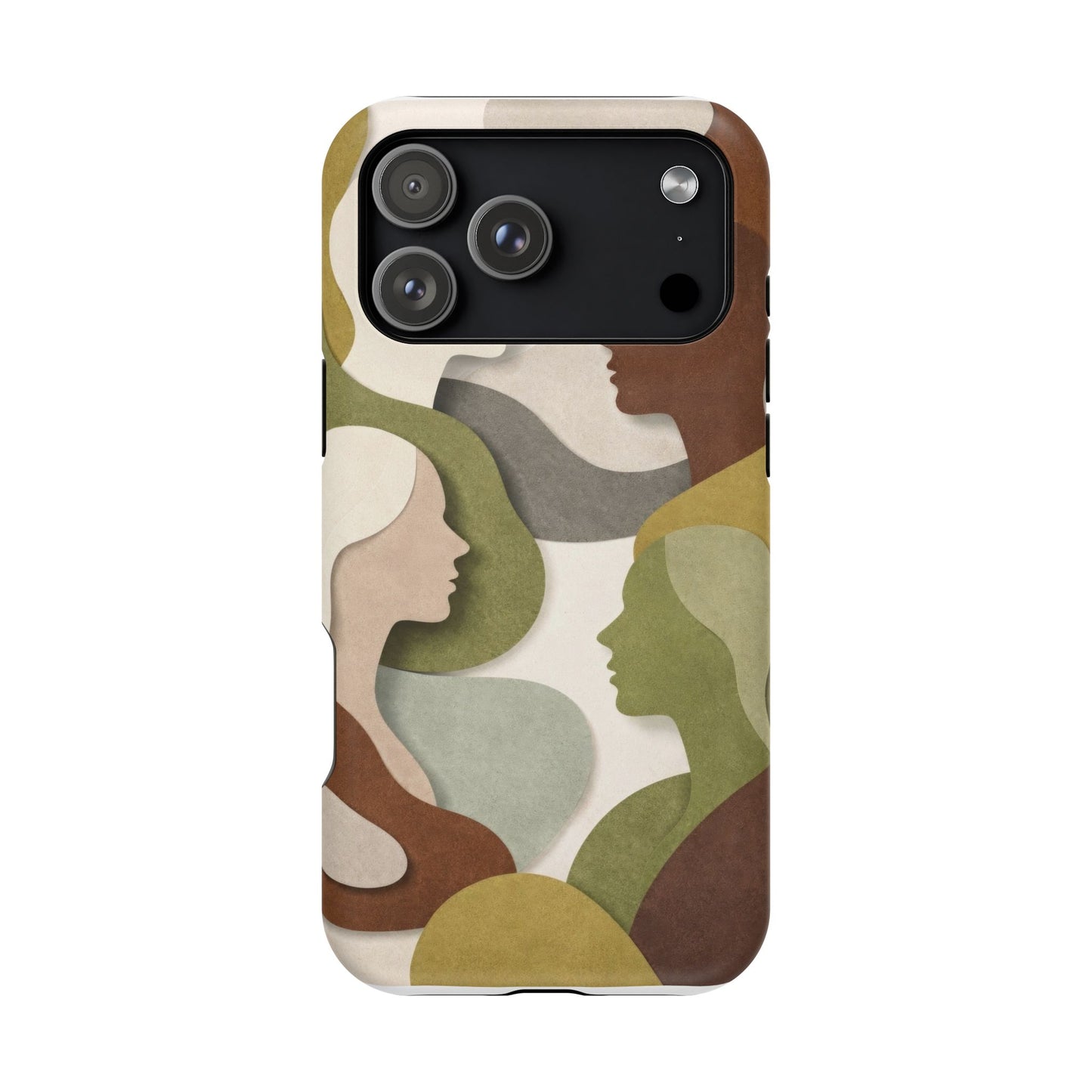 Coque de téléphone — Silhouettes multiculturelles abstraites magnétique et résistante aux chocs