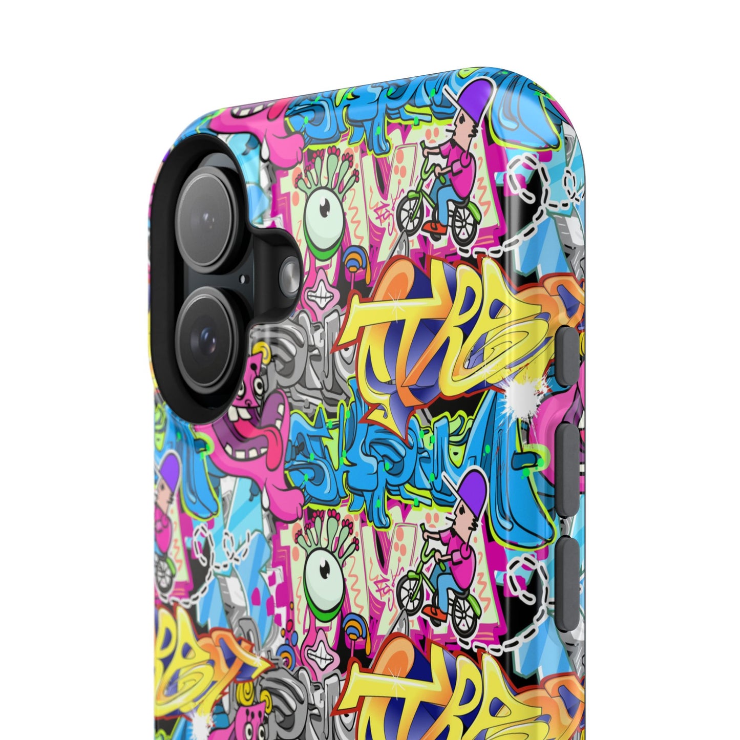 Coque de téléphone magnétique Graffiti Collage — Housse protectrice résistante aux chocs