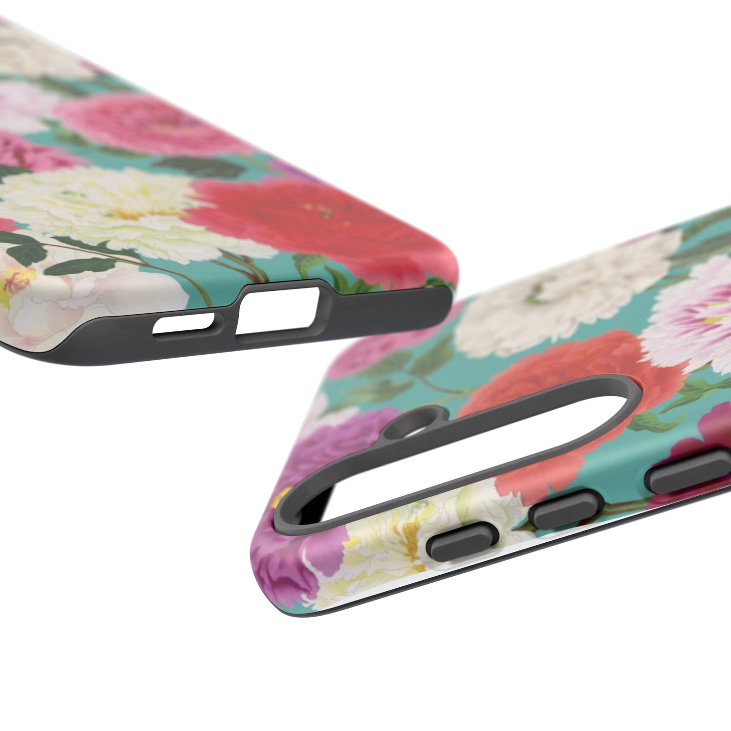Coque de téléphone renforcée Floral Peony — Housse botanique protectrice pour iPhone