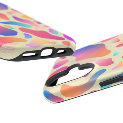 Coque de téléphone antichoc MagSafe — Motif abstrait coloré