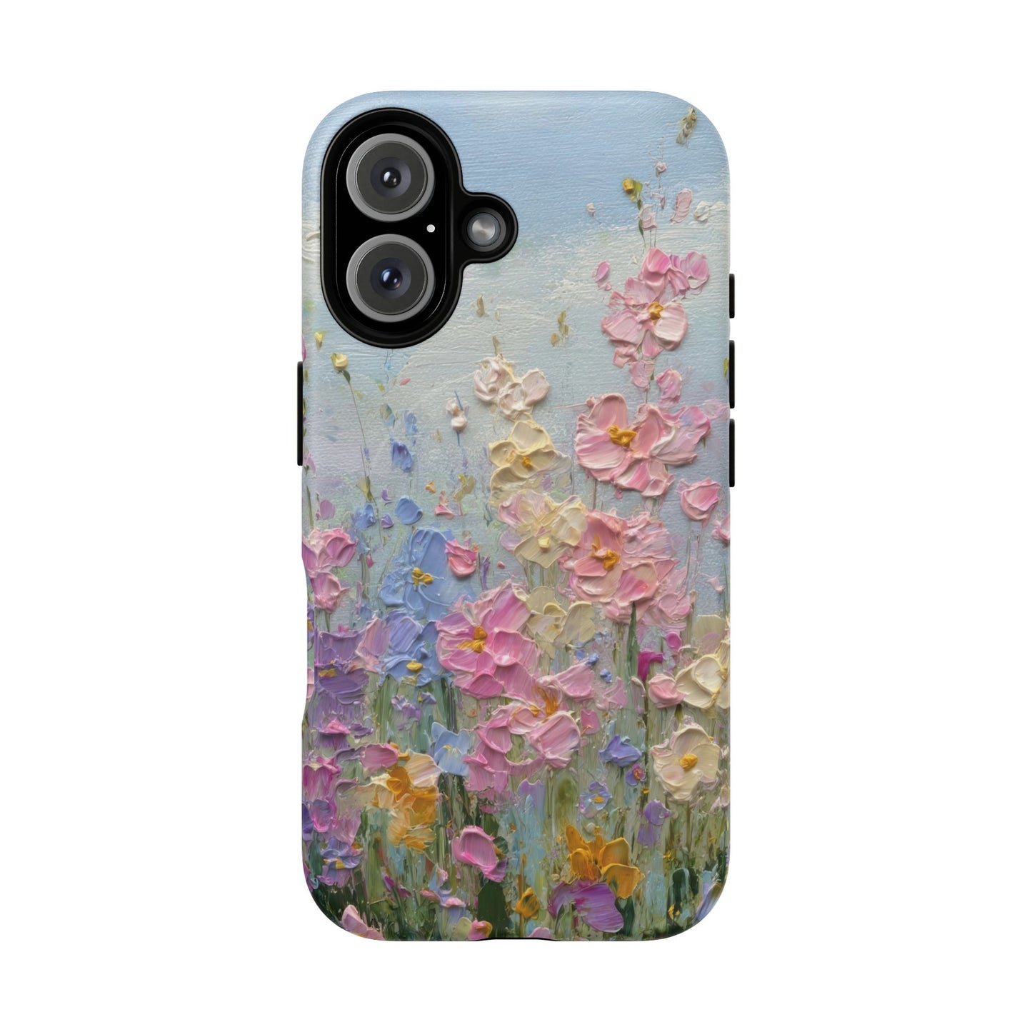 Coque de téléphone Floral Garden — Coque magnétique renforcée à fleurs texturées pastel